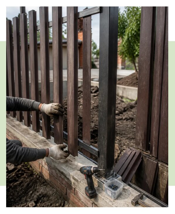 Ремонт забора под ключ с выездом мастеров оперативно в Уссурийске