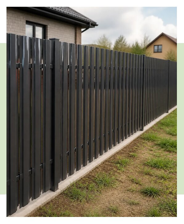 Однорядный забор из евроштакетника в Уссурийске по цене от 3299 р. | ЗаборЭксеперт-Сср